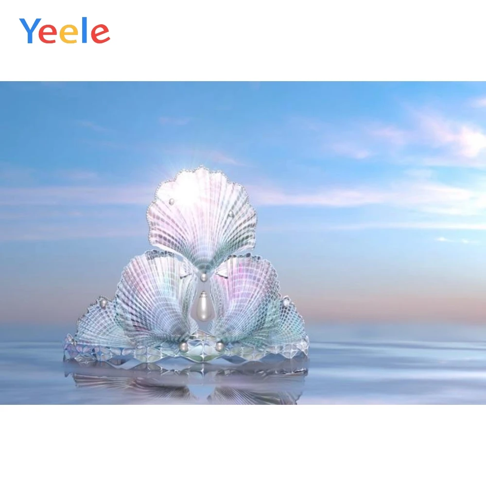 

Yeele Seaside Big Shell Backdrop Newborn Portrait Photography Backgrounds Customized Photographic Backdrops For Photo Studio