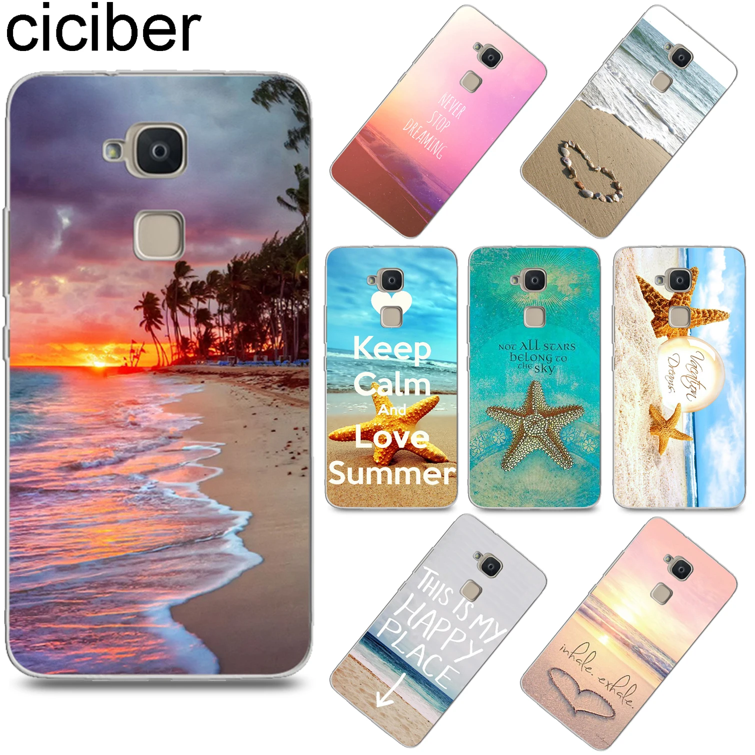 

ciciber Beach Sea Star for BQ Aquaris U2 C U X5 V VS X2 X M Plus Lite Pro Soft TPU Phone Case Coque for BQ M5 E5s M5.5 E4.5 M4.5