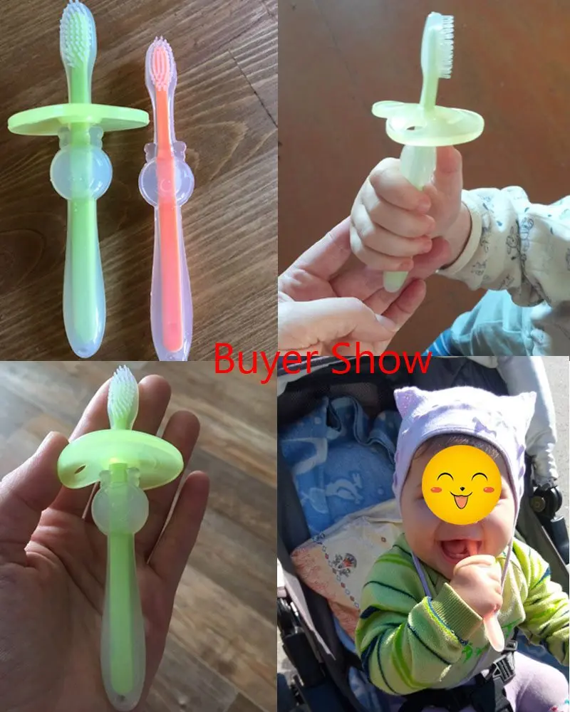 1pc Silicone Baby Teether Teeth Training Tool Kids Toothbrushes Newborn Baby Infant Dental Oral Care Brush Tool Soft Chew Toy