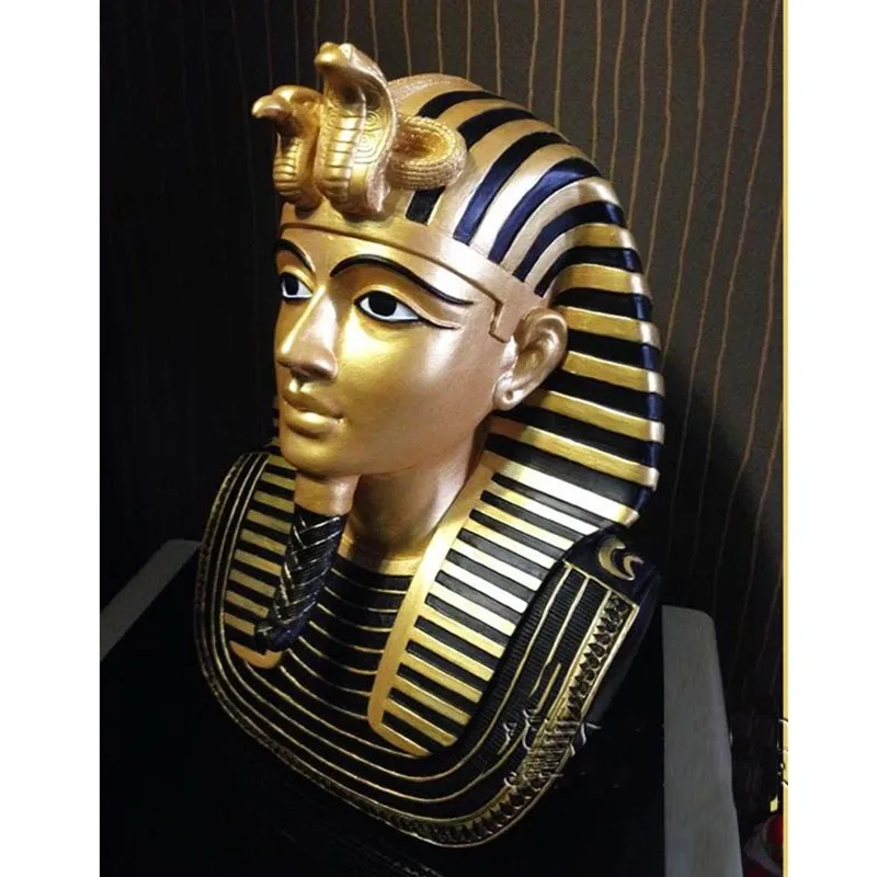 Статуэтки Tutankhamun из смолы египетская Статуэтка Фараона бюст домашний декор креативные ремесла Сувенир подарки R1306