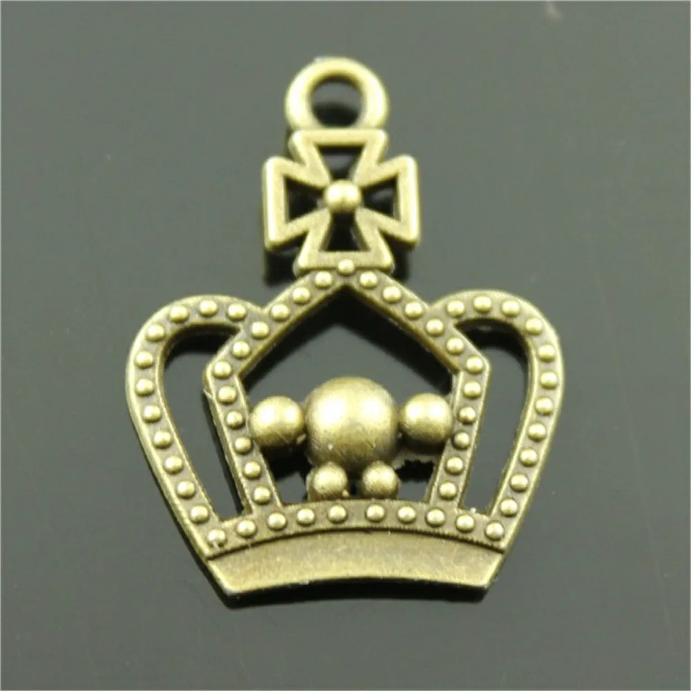 10pcs Charm Crown Vintage Medieval Crown Charms Pendant For Jewelry