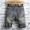 Brand Men's Retro Style Ripped Denim Shorts 2022 Summer New Fashion Casual Hole Patch Jean Shorts Male Brand Clothes ► Photo 2/6