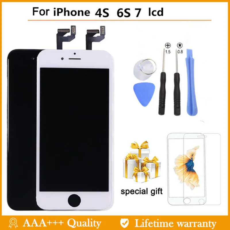 

AAA Quality LCD Screen For iPhone 6 6s Display Assembly Replacement with Original Digitizer Phone Parts for iphone 7 5s 4s lcd