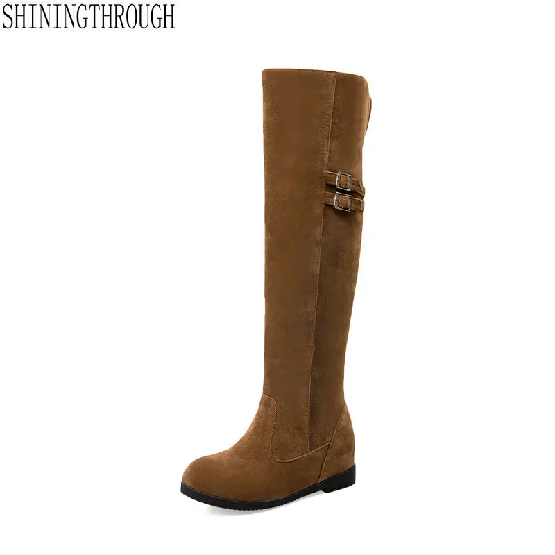 

2019 women fashion erogenous mid calf women boots 5cm med heel women shoes to keep warm in winter casual party shoes