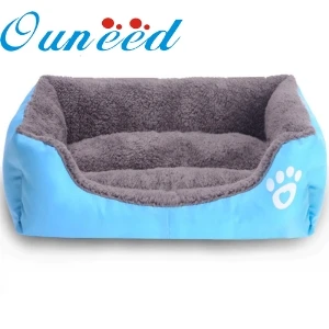 Ouneed домашние мягкие кошка кровать зимний дом для кошки теплые хлопковые собака продукты мини щенок собака кровать мягкая удобные pet диван - Цвет: Синий