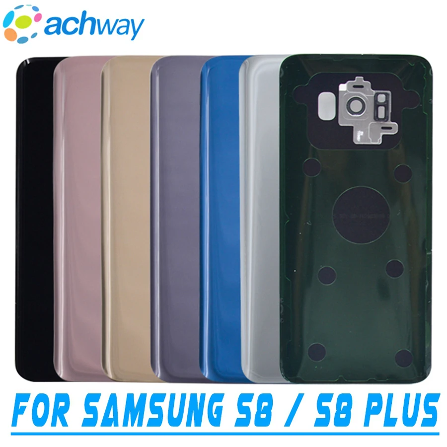 

For SAMSUNG GALAXY S8 PLus Back Glass Battery Cover Rear Door Housing Panel Case With Camera Lens For SAMSUNG S8 Battery Cover