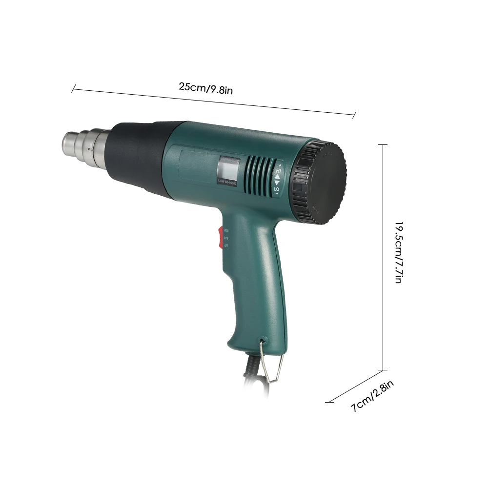 1800 Вт Электрический воздушный Нагреватель, пистолет с контролем температуры, фен для волос, паяльник, фен, пистолет, строительный инструмент с 4 насадками
