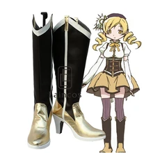 Anime Puella Magi Madoka Magica Tomoe Mami Cosplay Botas Zapatos de Fiesta Por Encargo