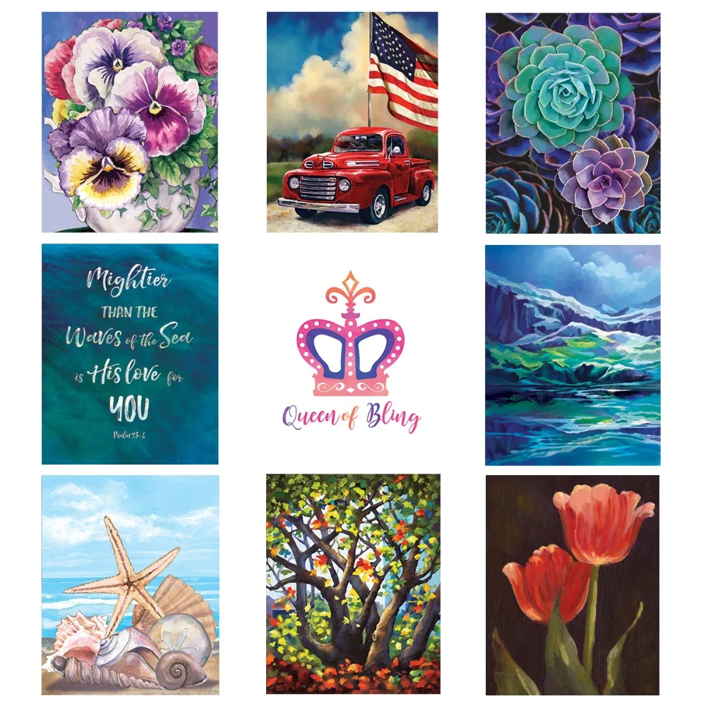 

Happymems 11*14in DIY 5D Round Partial Or Full Various Styles Diamond Painting Square Craft Diamond Painting