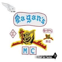 mc1931 Pagans Motorcycle Patch 1% Biker Rider Vest MC Embroidered Patch For Back of Jacket Patch G0412 Free Shipping pagans
