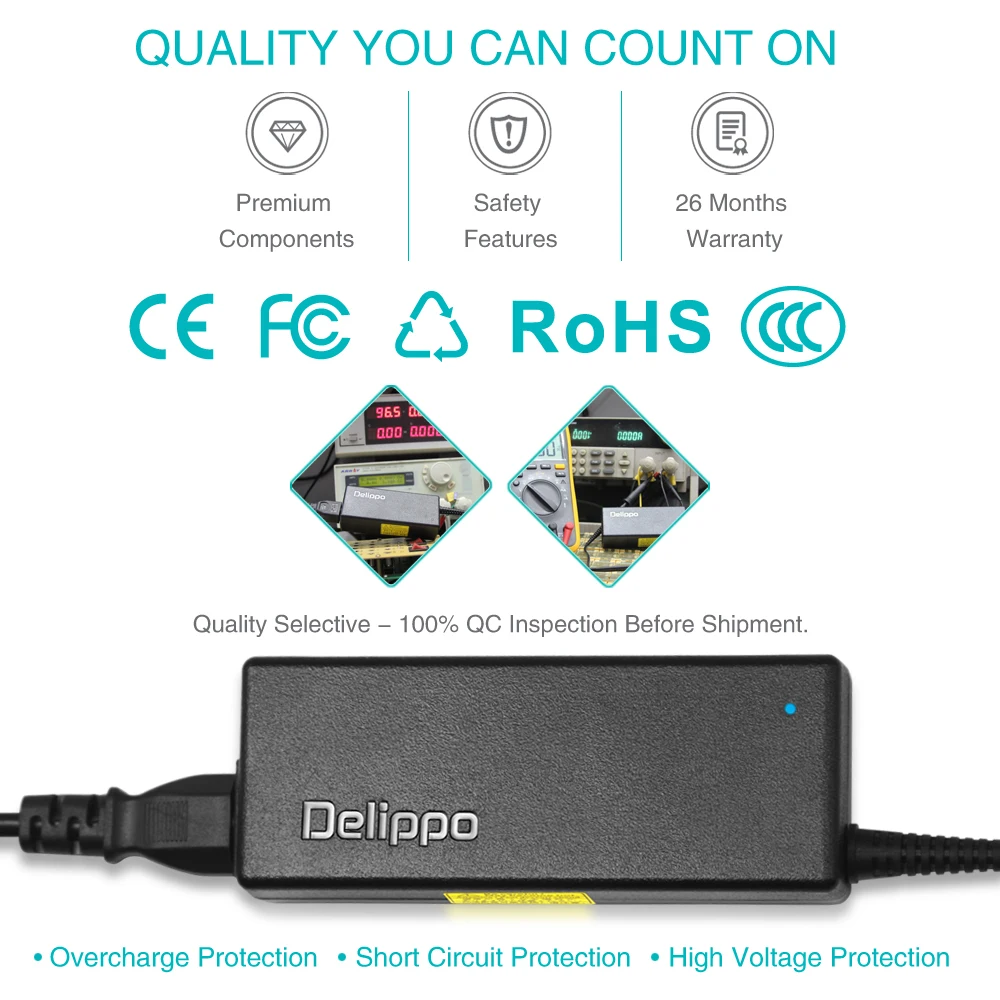Delippo 19V 4.74A 90W 7.4X5.0mm Laptop AC Power Adapter Charger For HP Compaq Notebook CQ41 CQ42 CQ43 CQ60 CQ61 CQ62 Delippo 19V 4.74A 90W 7.4X5.0mm Laptop AC Power Adapter Charger For HP Compaq Notebook CQ41 CQ42 CQ43 CQ60 CQ61 CQ62
