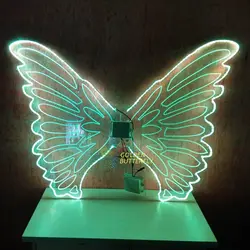 LED крылья светящиеся бабочки модные женские туфли леди световой Крылья Ангела дефиле Костюмы свет Костюмы платье для танцев Интимные