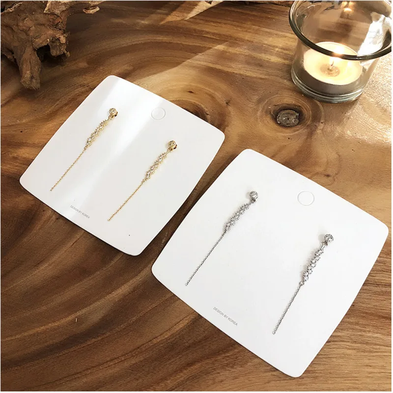 

Korean Earrings Crystal Zirconium Long Earphones Hanging Fashion Female Ear Rings 2019 Gold And Silver Irregular Jewelry