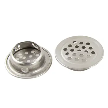 

WSFS Hot 2Pcs Silver Stainless Steel 1.3" Top Diameter Kitchen Sink Basin Drain Strainer