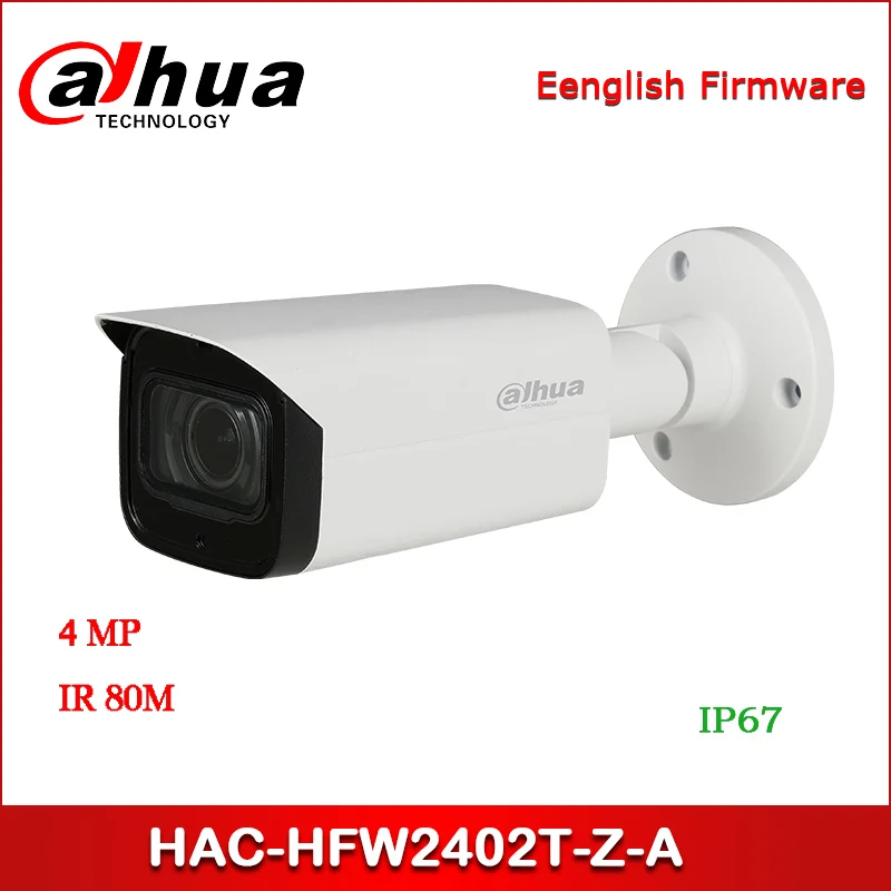 Сетевой видеорегистратор Dahua HAC-HFW2402T-Z-A 4MP звездный свет + HDCVI IR пуля Камера 3,7-11 мм Моторизованный объектив Встроенный микрофон CCTV Камера