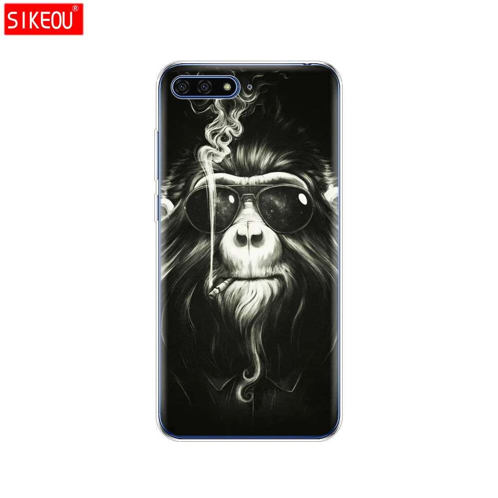 12075 Силиконовый чехол для huawei Honor 7A, 5,7 дюймов, чехол, мягкий ТПУ, задняя крышка для телефона, защитный чехол, чехол для huawei Honor 7A, чехол с цветами - Color: 12075