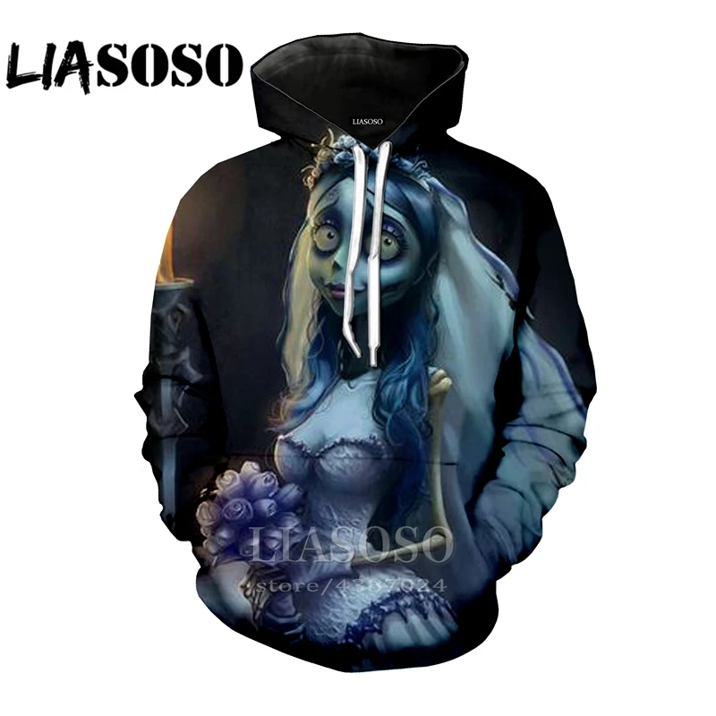 8 Толстовки liasoso, забавная толстовка, труп, невеста, хип-хоп, уличная одежда, 3D принт, для мужчин, wo, для мужчин, harajuku, высокое качество, аниме, одежда, толстовки, E190 - Цвет: 8