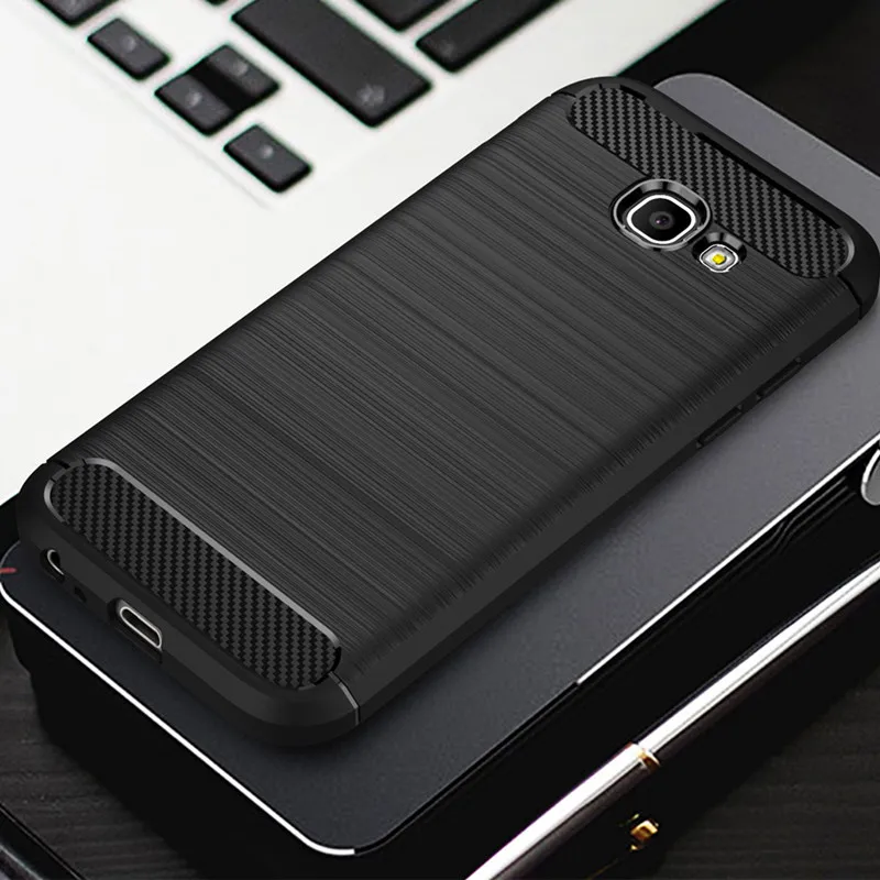 

YiKELO Soft Silicon Carbon Fiber on Cover Case for Samsung Galaxy S6 S7 Edge S8 Plus J5 J7 J3 A3 A5 A7 2016 2017 Prime Pro Note8