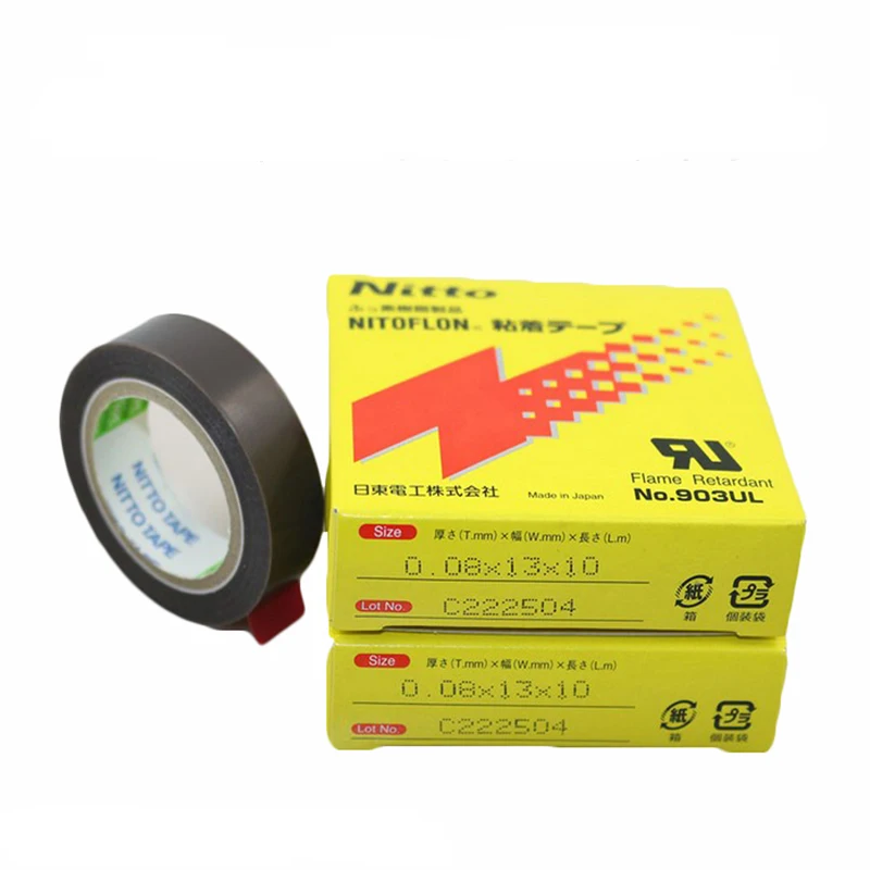 

10pcs/lot Japan Original Nitto Tape 903UL Nitoflon Heat Resistant Tape 903UL 0.08mm*13mm*10m