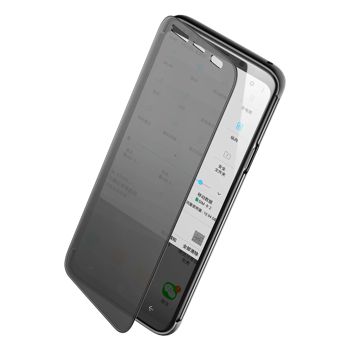 

ROCK DR.V Series Flip Case for Samsung Galaxy S9 Plus Slim Cover Brand Phone Cases Luxury Smart Flip Case Invisible Window