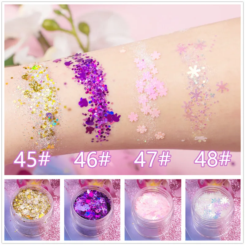 Ultrathin Sequins Nail Glitter Paillettes Irregular Rhinestone Eye Makeup Sequins Laser PET Sequin Nails Art Manicure Material