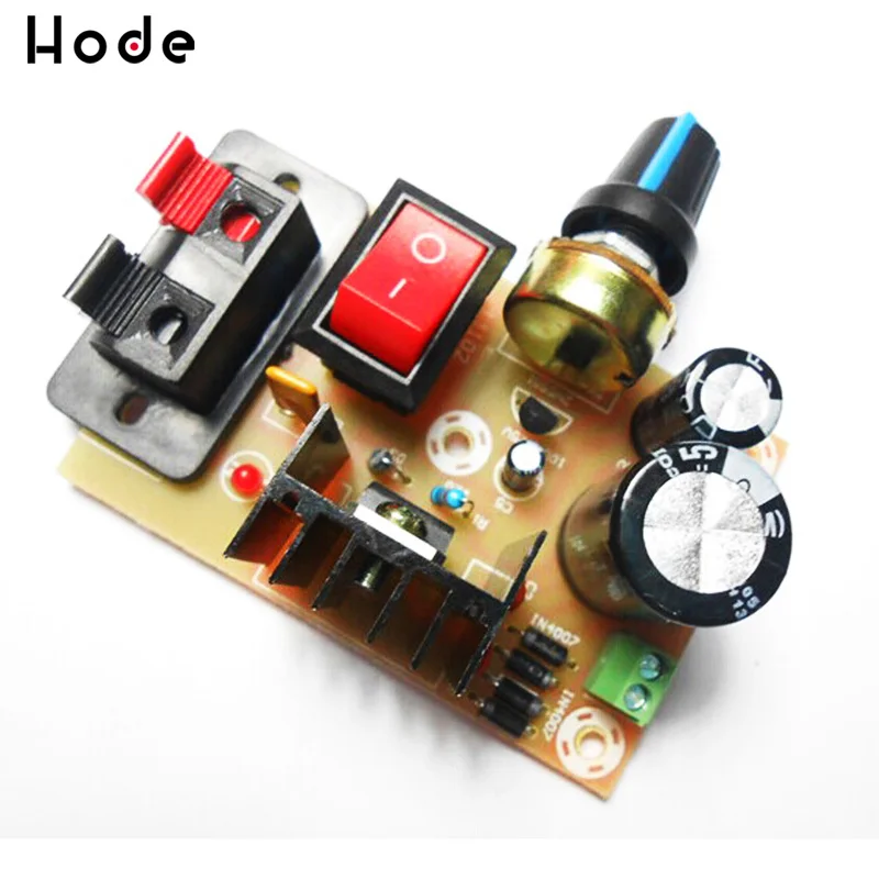 

Electronic kit Circuit Board DIY Kit LM317 DC 5V-35V AC/DC Adjustable Regulated Voltage Step-down Power Supply Suite Module