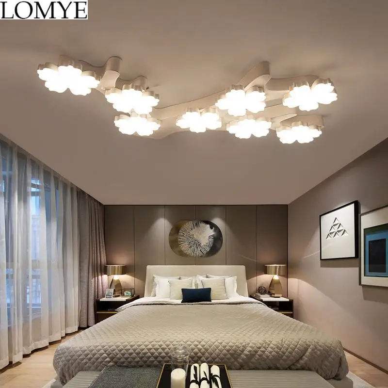 

Novelty Creative Ceiling lighting Post-modern minimalist living room fixtures bedroom lamps plum LED aisle Ceiling Lights