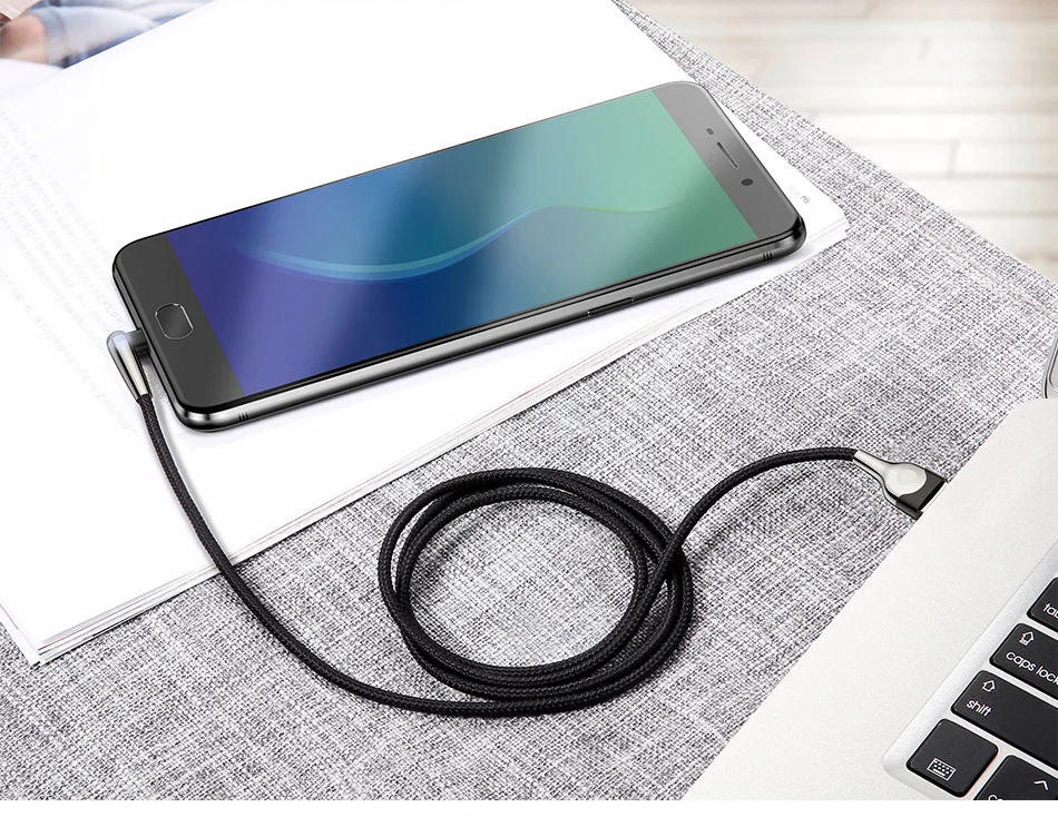 Baseus Lighting Micro USB кабель Реверсивный Быстрая Зарядка Кабель Microusb для samsung A7 Xiaomi Redmi Note 5 Android зарядное устройство