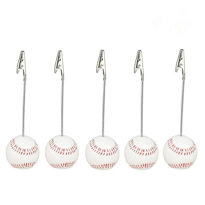 

Home Office Baseball Shaped Note Paper Memo Clip Table Number Holder Name Place Card Holder Memo Clip Holder Stand