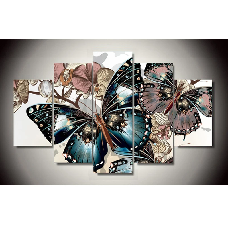 5D DIY Full Square Diamond Painting &quotbutterfly" Multi-picture Combination 3D Embroidery Cross Stitch Mosaic Decor | Дом и сад