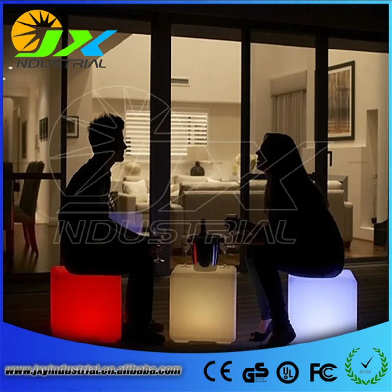 

PE plastic Waterproof Rechargeable Led Illuminated Furniture indoor bar chairs
