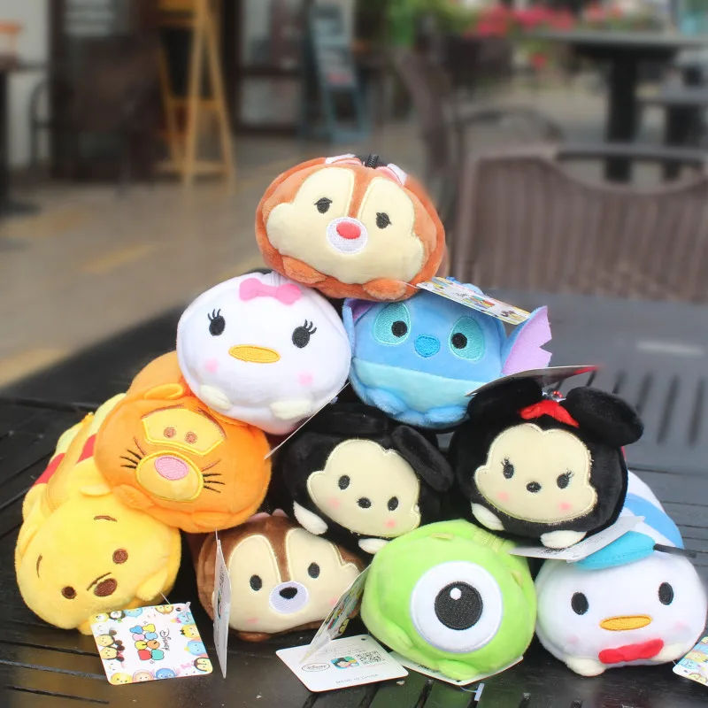 

Disney Mickey Minnie Cartoon Student Plush Pencil Case box Stationery children Storage Bag girl l bag pendant Accessories toy