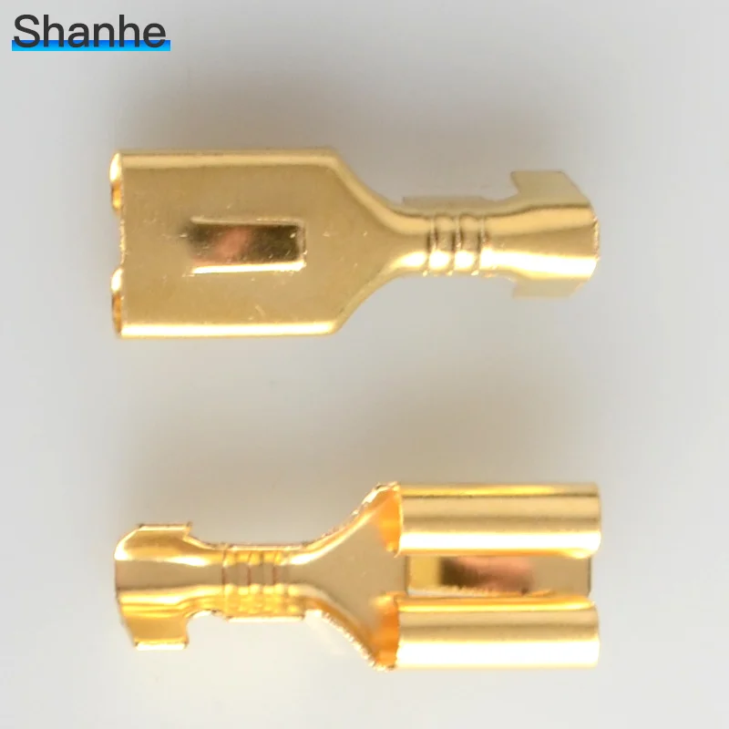 Обжимная Клемма лопатка 50 шт. 6 3 мм дюйма|male spade connector|spade connectorcrimp terminal male |