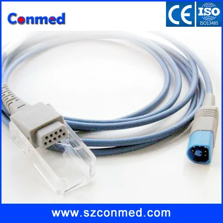10 шт./лот совместим с Philips MP20/30/40 VM4 8 Pin к DB9Pin гнездовой Spo2 кабель-удлинитель