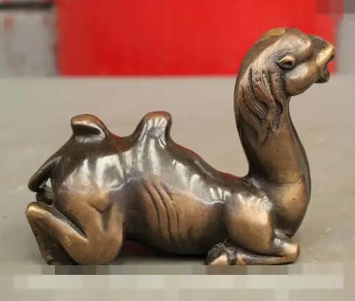 

S1429 Collect Folk Chinese FengShui Pure Bronze Longevity Llama Camel Statue Figurine discount 30% (C0324)