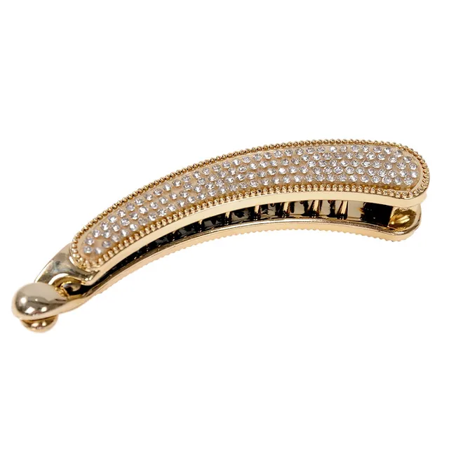 Shining Full Crystal Rhinestone Banana Hair Clip barrette For Women Tie