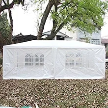 Grntamn беседка навес палатка с 6 боковин водонепроницаемый 2 двери и 4 прозрачные окна 10x20 футов парковка Paty свадебный шатер