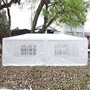 

Grntamn Gazebo Canopy Tent with 6 Sidewalls Waterproof 2 Doors and 4 Transparent Windows 10 x 20 ft Parking Paty Wedding Tent