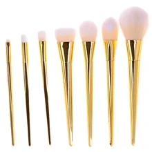 Hot 7pcs/set Makeup Brush Set Pro Foundation Cosmetic Powder Brushes Kits Contour Eyeliner Makeup Brushes Tool Superior Soft
