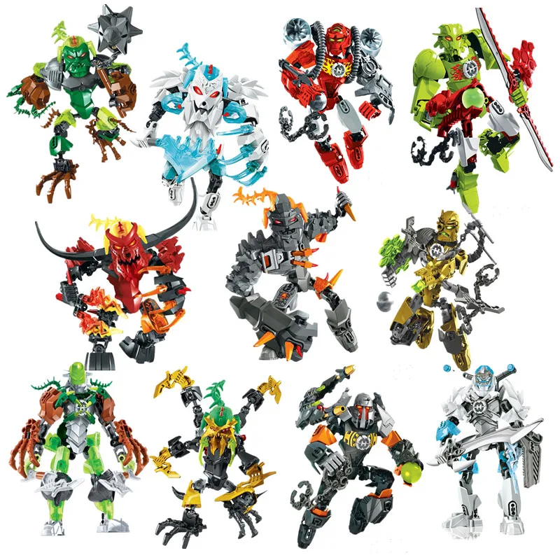 

Bionicle Hero Factory 5.0 Warrior Scarox Bruizer Ogrum Pyrox Model Building Block Bricks Toys For Children Compatible With Lego