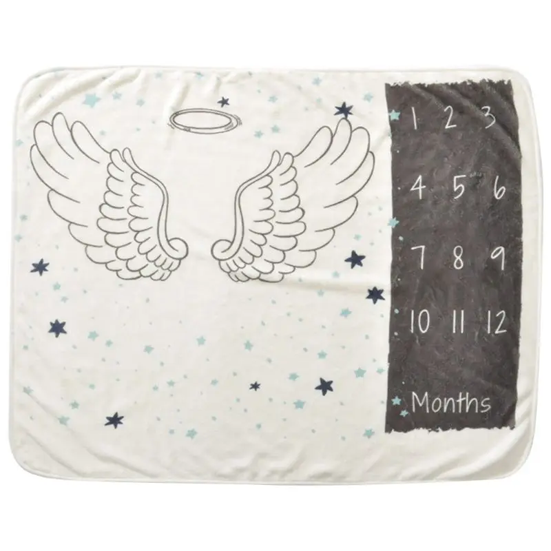

Baby Blanket Monthly Photography Newborn Photo Flannel Soft Animal Milestone Blankets Props Sleep Bathing Background Carpet