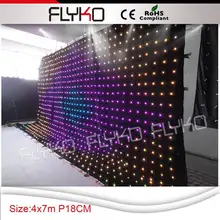 AliExpress 4x7 м p180mm Горячая Гибкая светодиодная занавеска ткань