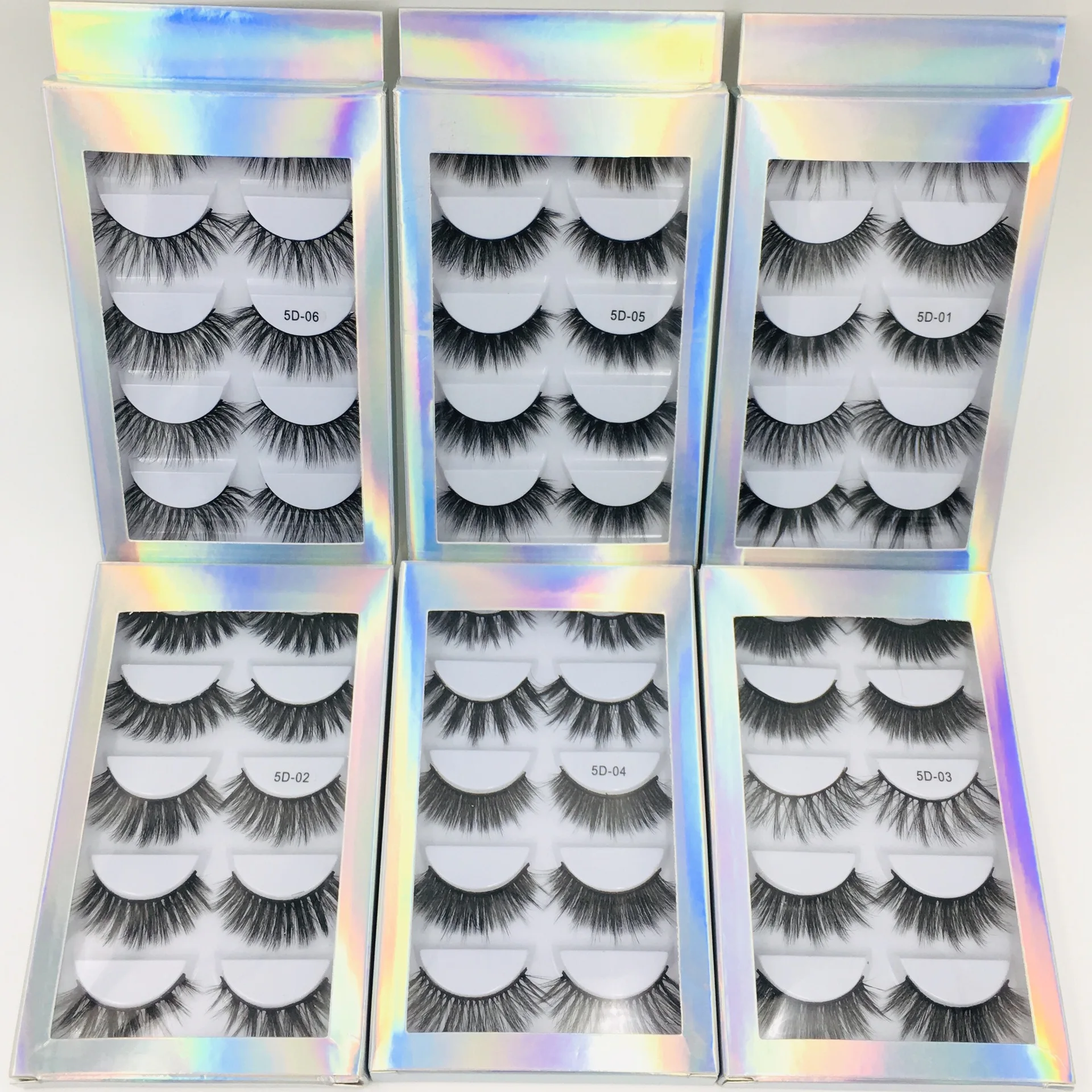 5 Pairs Soft Mixed Styles False Eyelashes 3D Mink Hair Three-dimensional Multi-layer Extension Mink Eyelashes Laser Packaging 5 Pairs Soft Mixed Styles False Eyelashes 3D Mink Hair Three-dimensional Multi-layer Extension Mink Eyelashes Laser Packaging