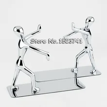1 пара/лот, модный, крутой, металлический, из нержавеющей стали, в форме человека, для книг, для школы, канцелярские товары и офисные принадлежности