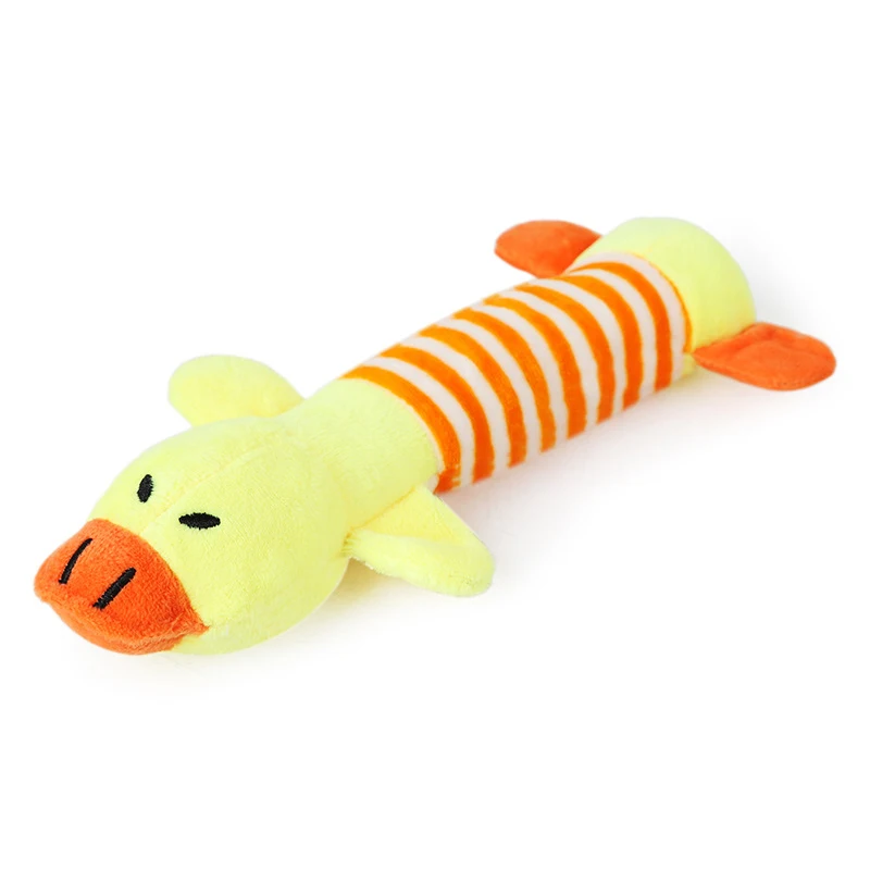 DRESSPET Pet Dog Toys Squeak Interactive piggy elephant duck Funny Plush Chew Toys For Small Dogs Puppy 101 (5)