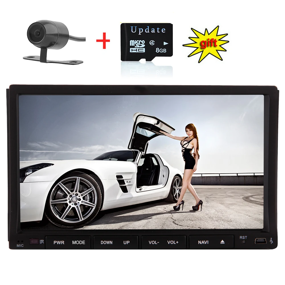 MP4 Navigator BT SD MAP HeadUnit GPS Car DVD Player Radio CD Stereo