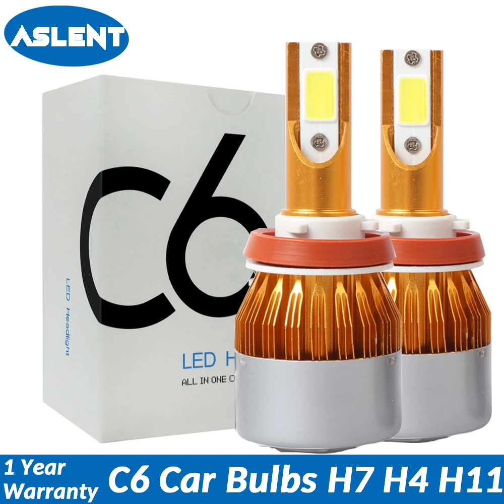 

ASLENT NEW Arrivals Car Lights Bulb LED H4 H7 9003 HB2 H8 H9 H11 H1 H3 880 9005 9006 H13 9004 9007 Auto Headlights 12V Led Light