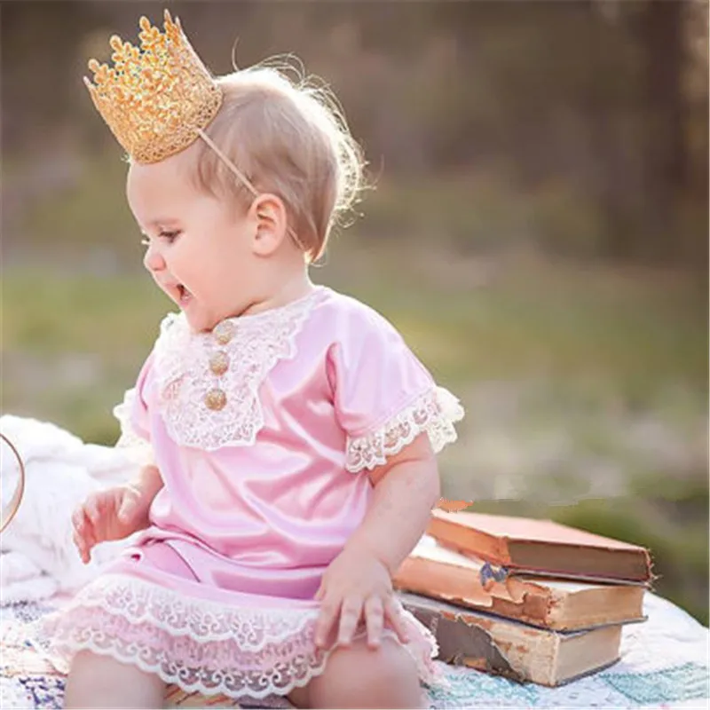 Искусственная элегантная мини войлочная блестящая золотая Кружевная повязка-корона для детских поделок Сделай Сам аксессуары для волос