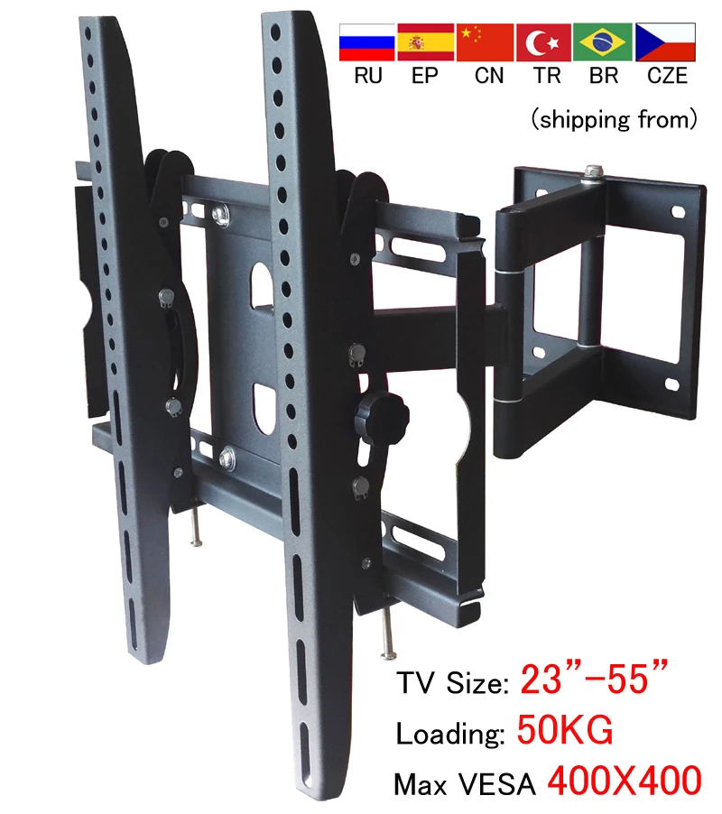 DL-WA-88ST 50 кг 55 дюймов 42 3 руки выдвижной FULL motion ЖК настенный кронштейн ЖК-телевизор раскрывающегося списка телевизора лифт