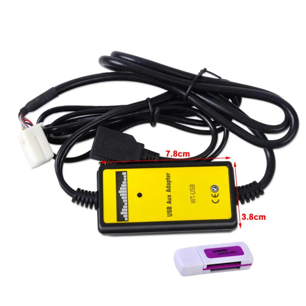 CITALL автомобильный Музыкальный USB MP3 Интерфейс адаптер аудио 3,5 мм AUX входной кабель+ кардридер для VW Audi 12Pin радио